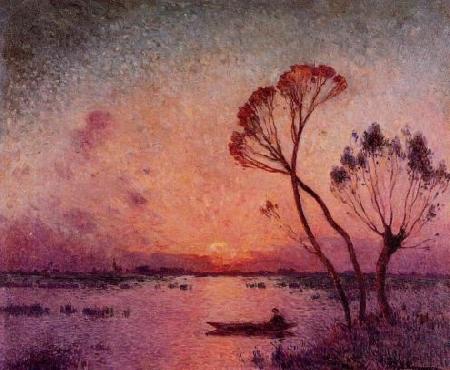 unknow artist Sunset in Briere I oil painting image